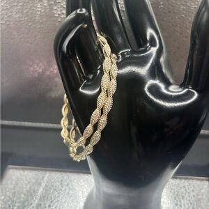 Elegant Gold and Silver Braided Bracelet